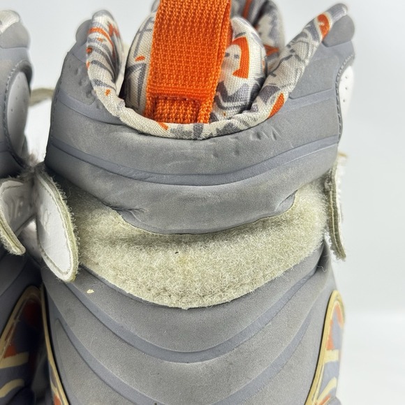 Air Jordan 8 Retro Orange Blaze 2007 Mens Size 13 White Grey Orange 305381 102 O - Picture 14 of 16